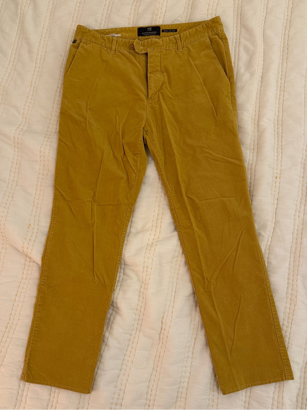 Scotch & Soda Corduroy Pants in Mustard